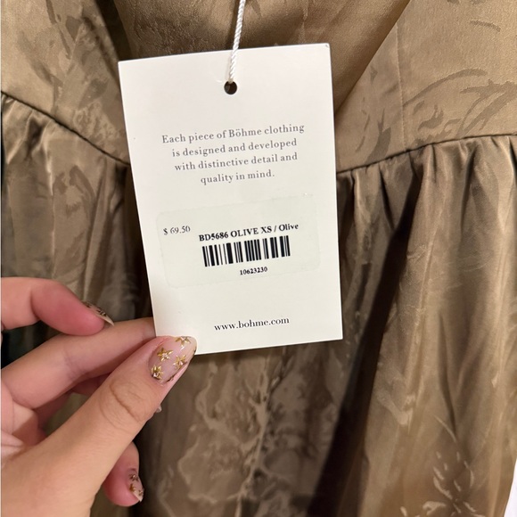 BOHME olive Floral Dress - Picture 3 of 4